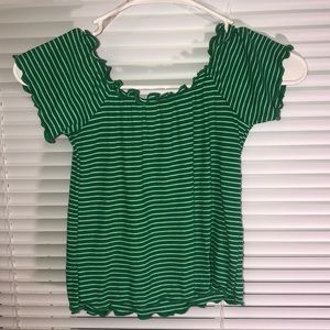green crop top